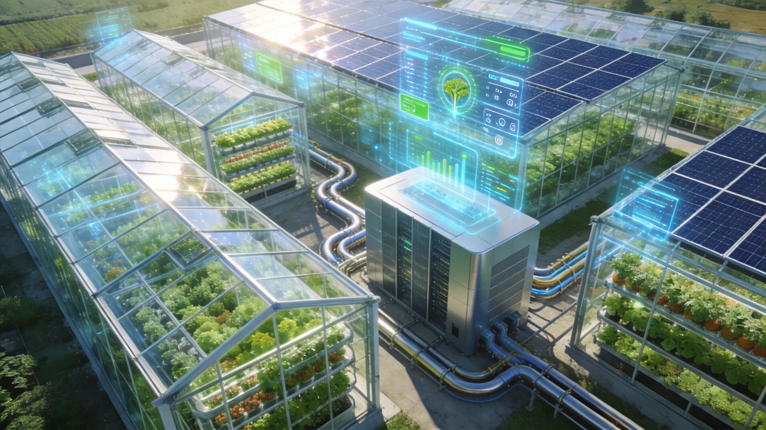 Power greenhouse and data-center complex